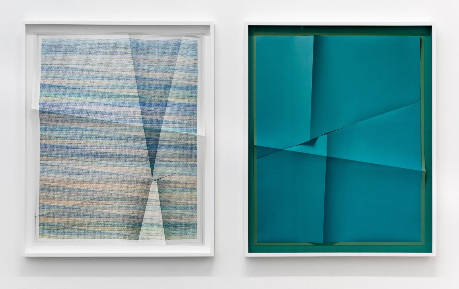 Untitled #292, 2014, Creased archival pigment print (unique), 24 x 30 inches each part