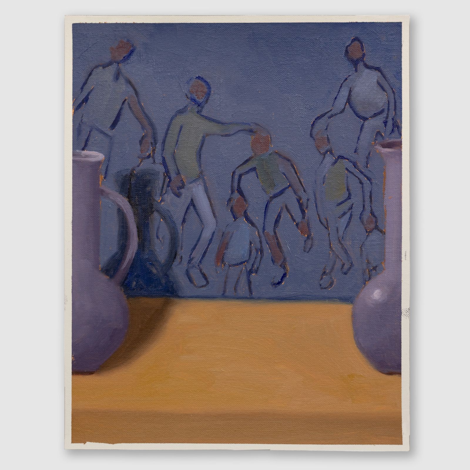 Family Dynamics 2, 2025 – Oil on linen, 8 × 10 in., by John Houck