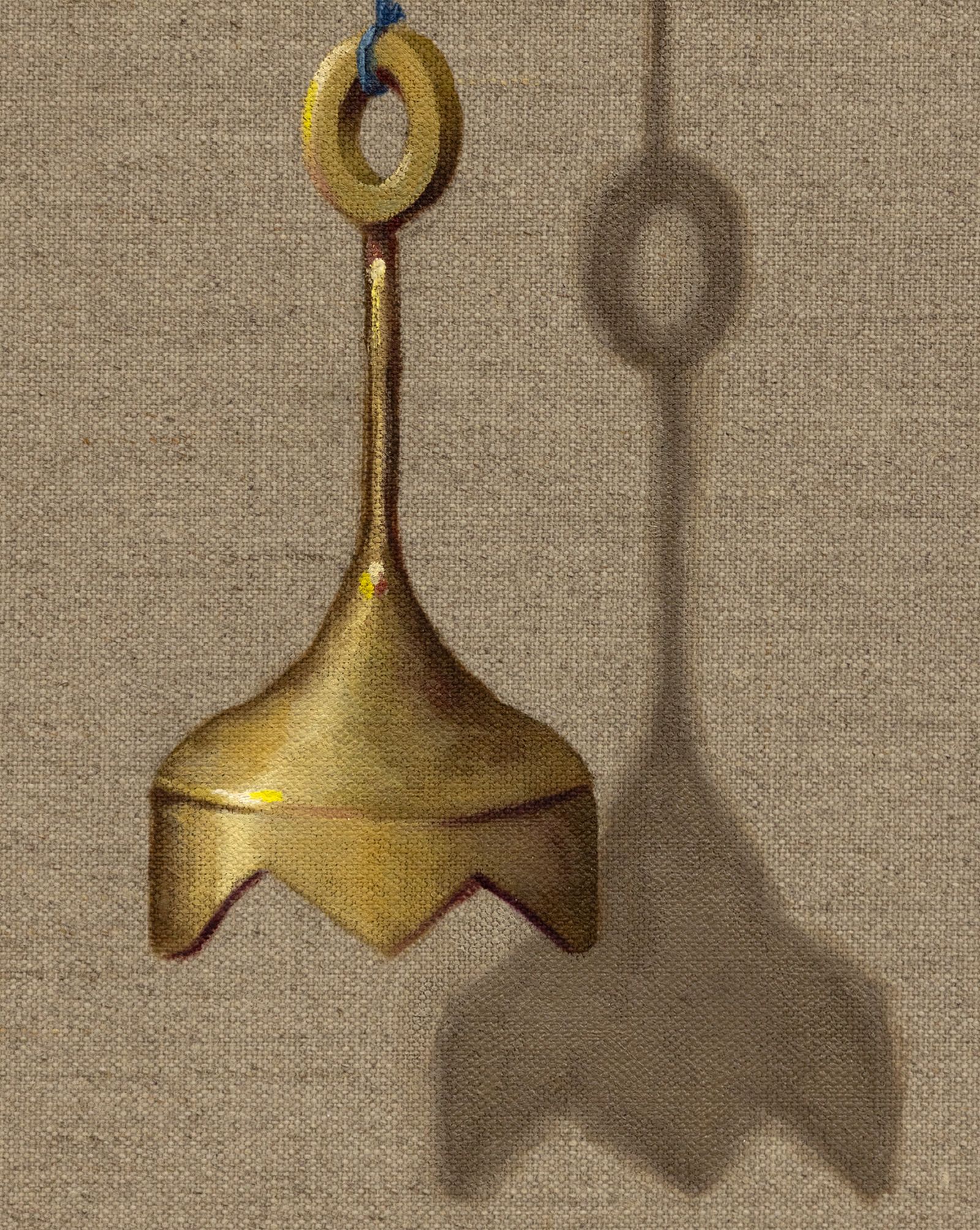 Bell on Raw Linen 5 - Detail, by John Houck