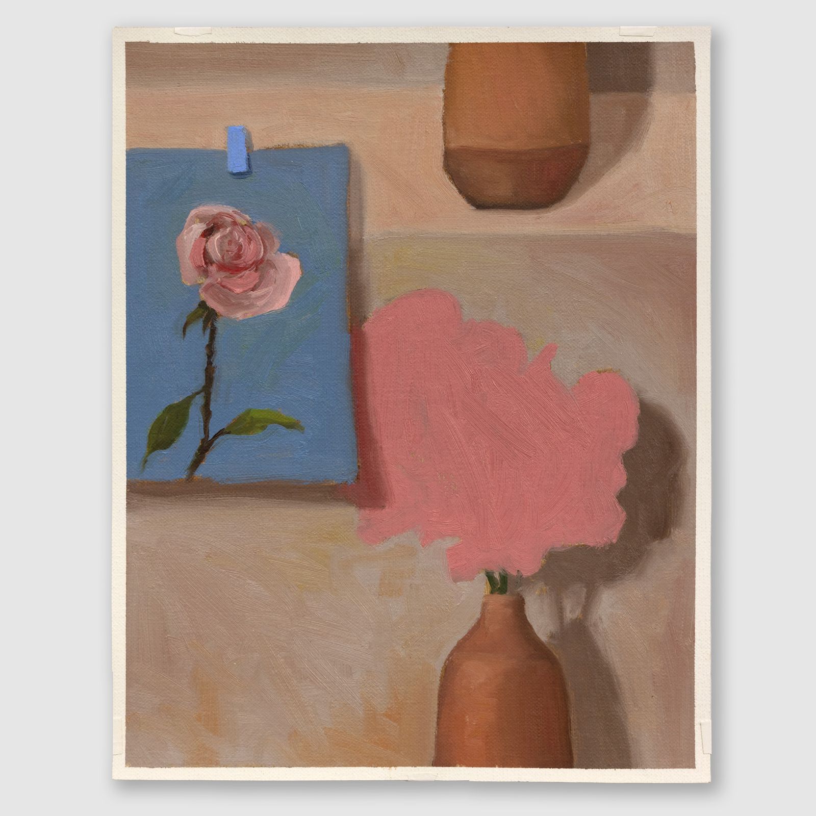 Rose Study 1, 2025 – Oil on linen, 8 × 10 in., by John Houck