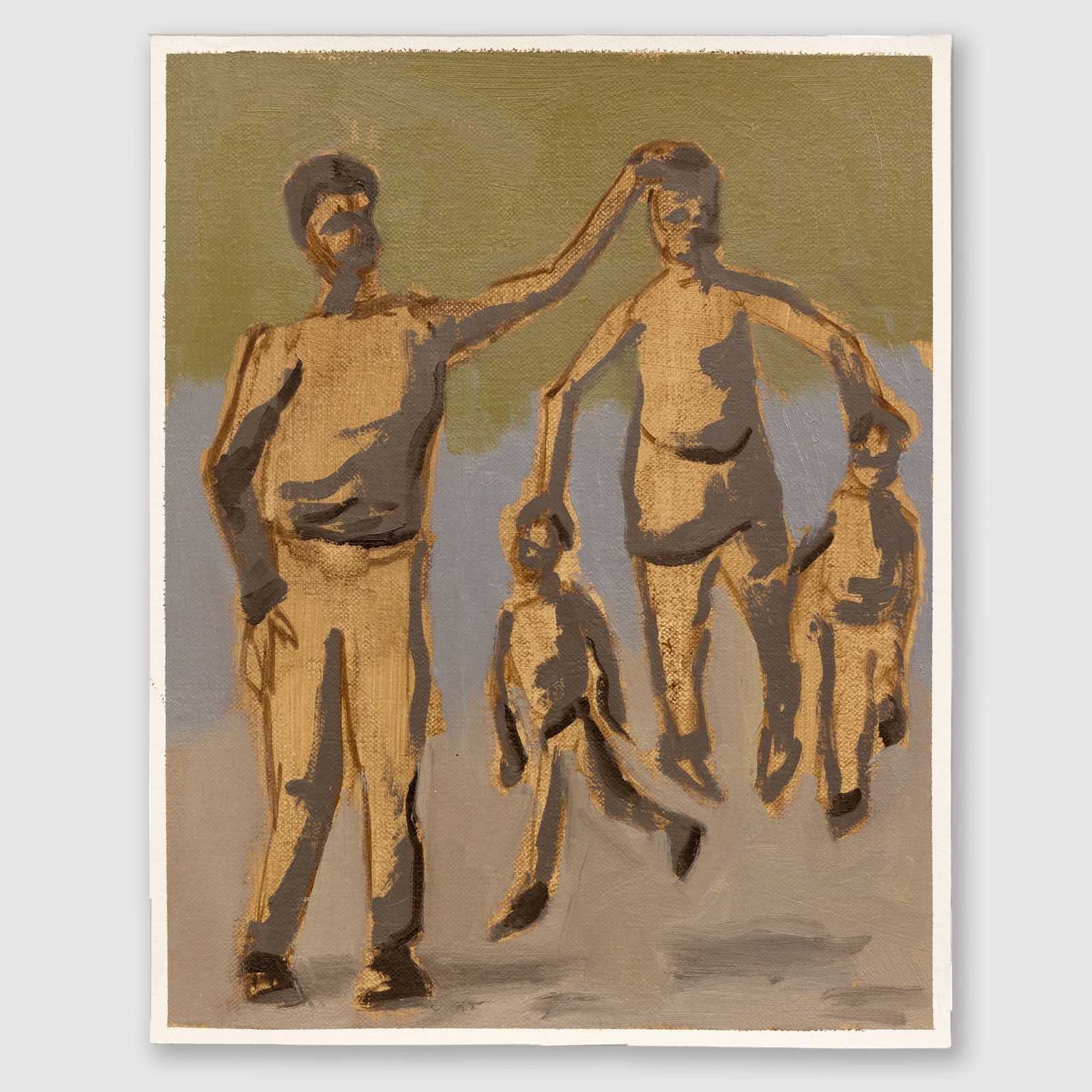 Family Dynamics 3, 2025 – Oil on linen, 8 × 10 in., by John Houck