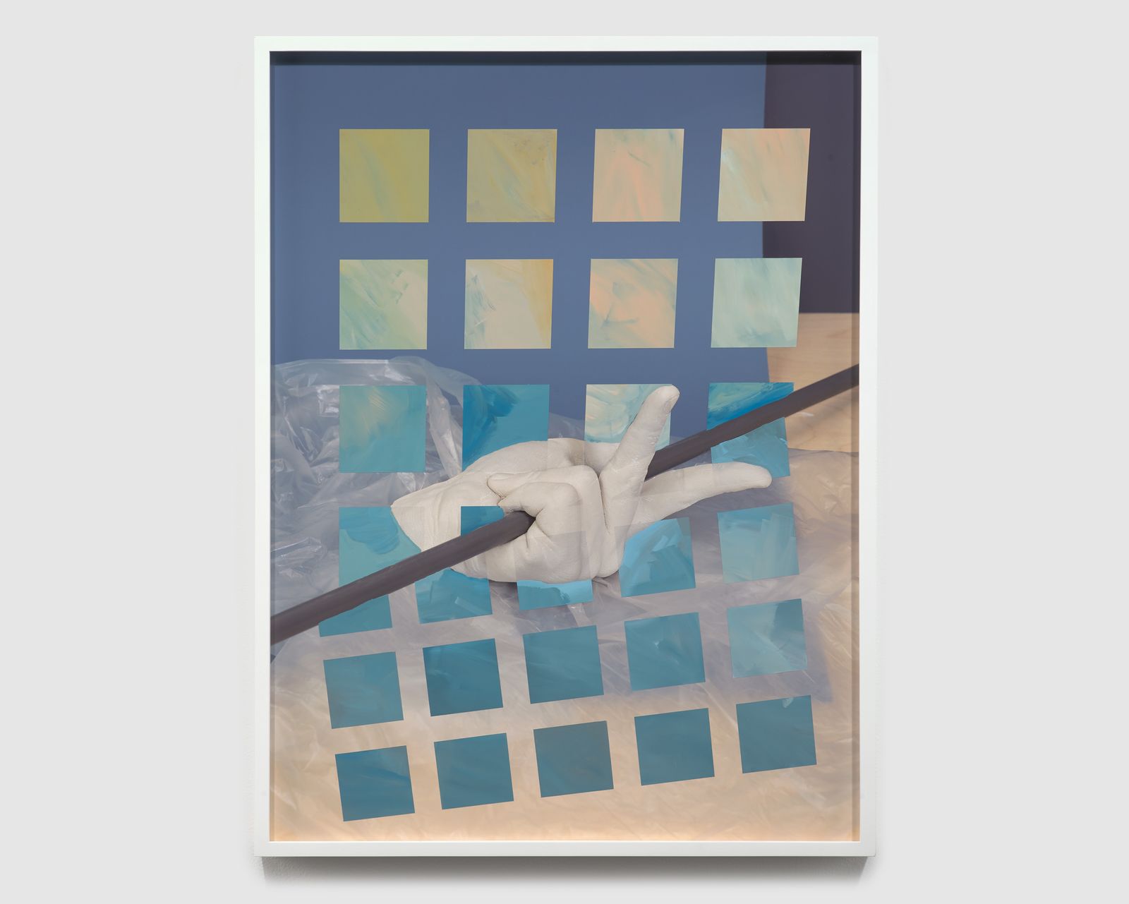 Coordinate System 01.06, 2016 – Flashe Paint on Archival Pigment Print (unique), 21 × 28 in., by John Houck