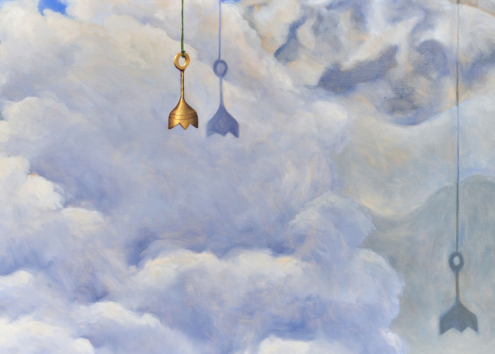 Detail - Sandpaper Letters, 2023 – Oil on linen, 63 × 87 in., by John Houck