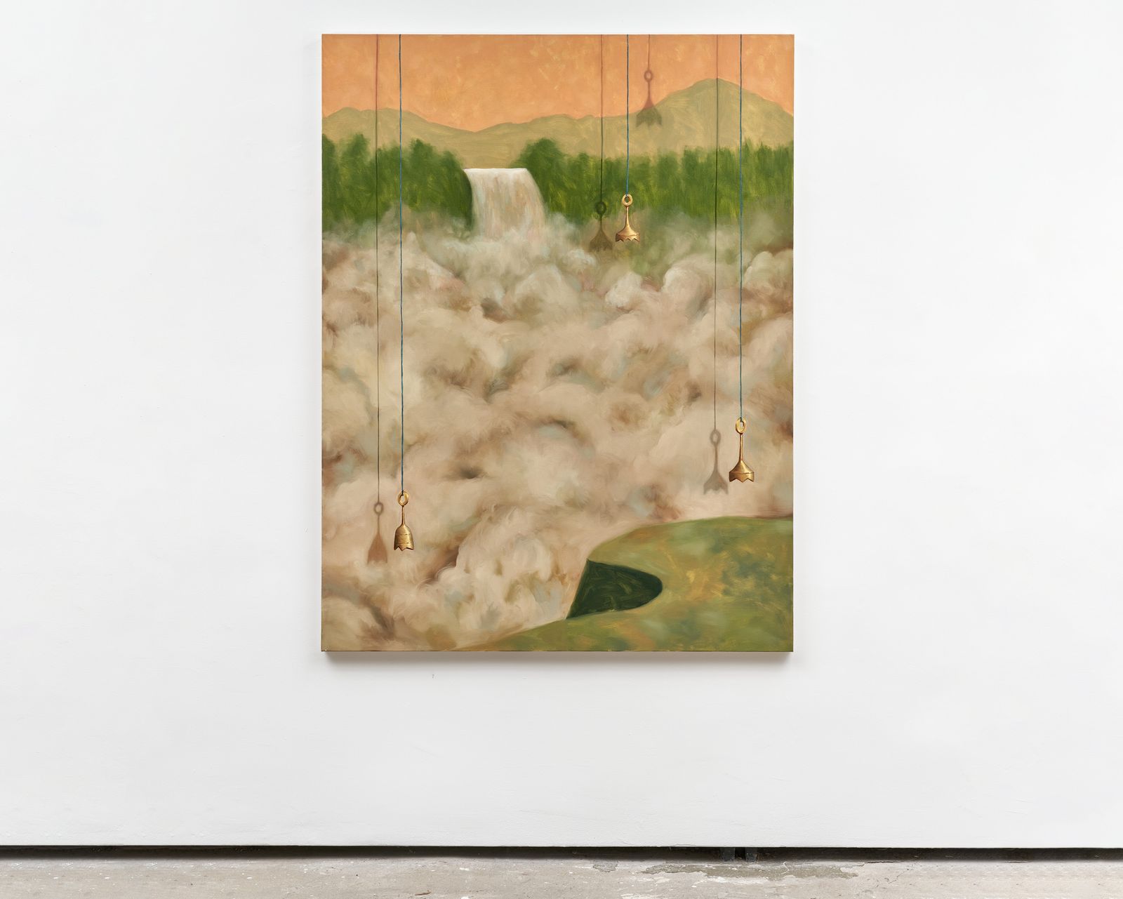 Cascade Locks, 2023 – Oil on linen, 51 × 67 in., by John Houck