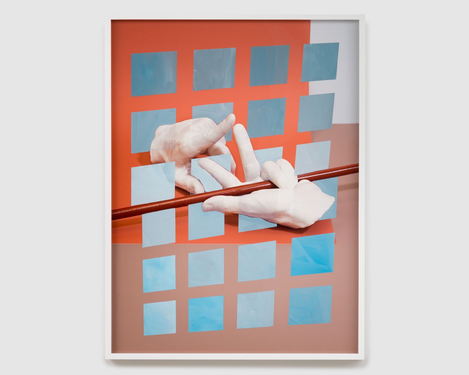 Coordinate System 01.05, 2016 – Flashe Paint on Archival Pigment Print (unique), 21 × 28 in., by John Houck